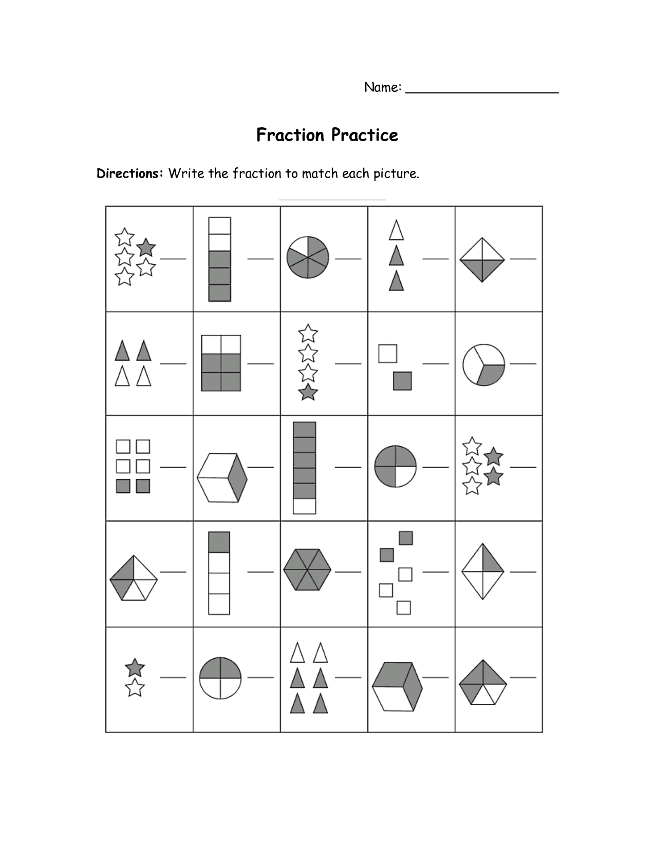 Math Fraction Practice