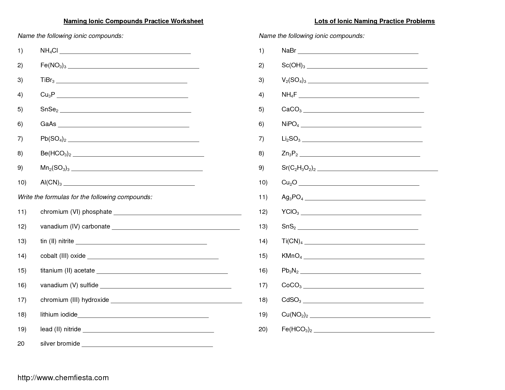 15 Best Images Of Practice Naming Acids Worksheet Naming Binary 