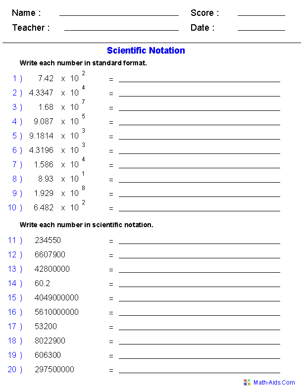 13 Best Images Of Place Value Worksheets PDF Scientific Notation 