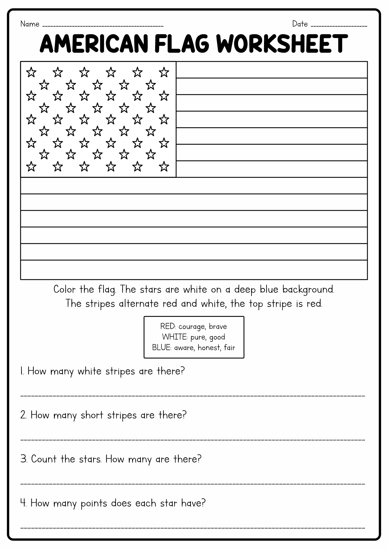 6 Best Images Of Printable Flag Worksheet American Flag Coloring Page American Flag