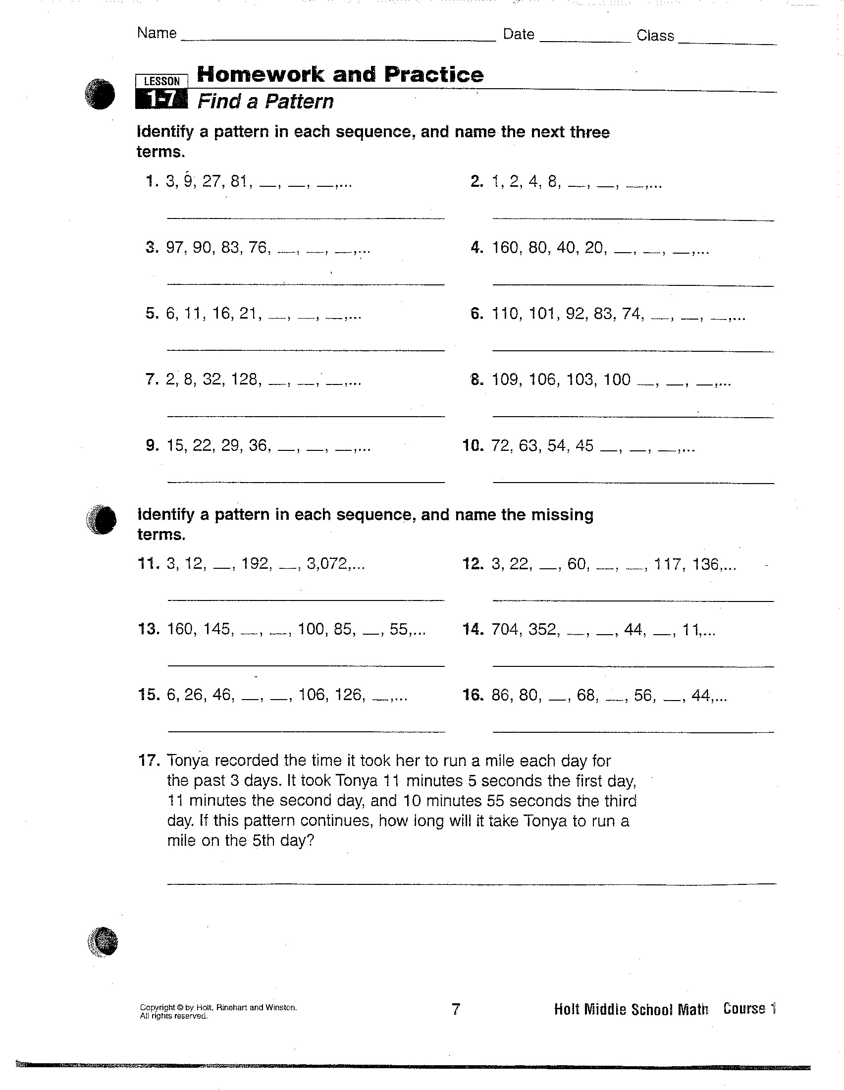 Geometric Sequences Worksheet With Answers Ivuyteq