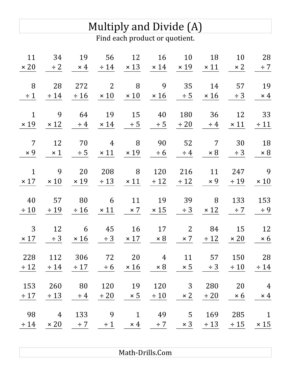 13-best-images-of-math-drill-100-problems-worksheet-math