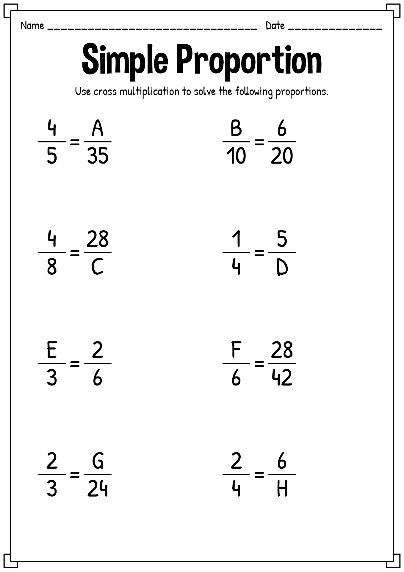 Percent Proportion Worksheets 7th Grade