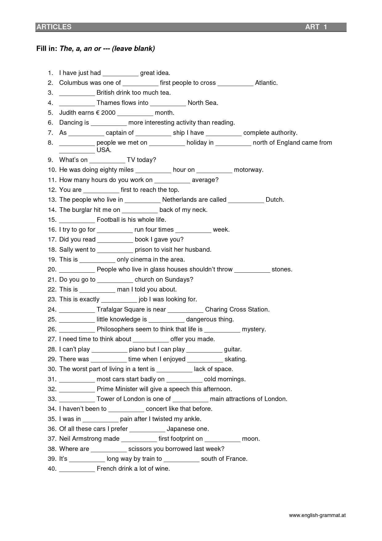 12 Best Images Of ESL Grammar Worksheets Printable English Grammar 