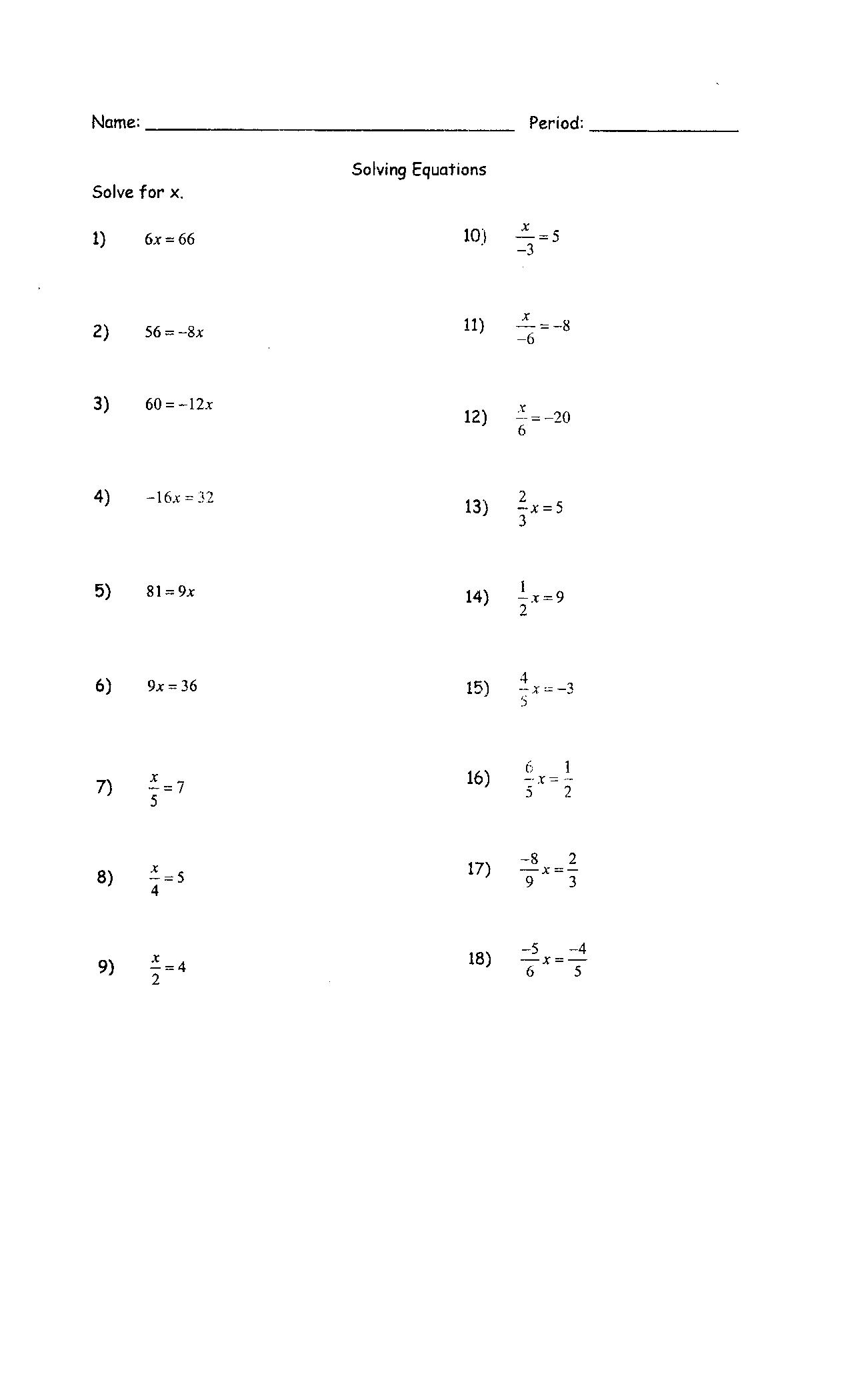 printable-pre-algebra-worksheets