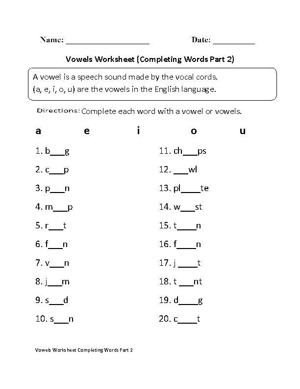 10 Best Images Of Worksheets About Vowels Sound Out Words Worksheets 