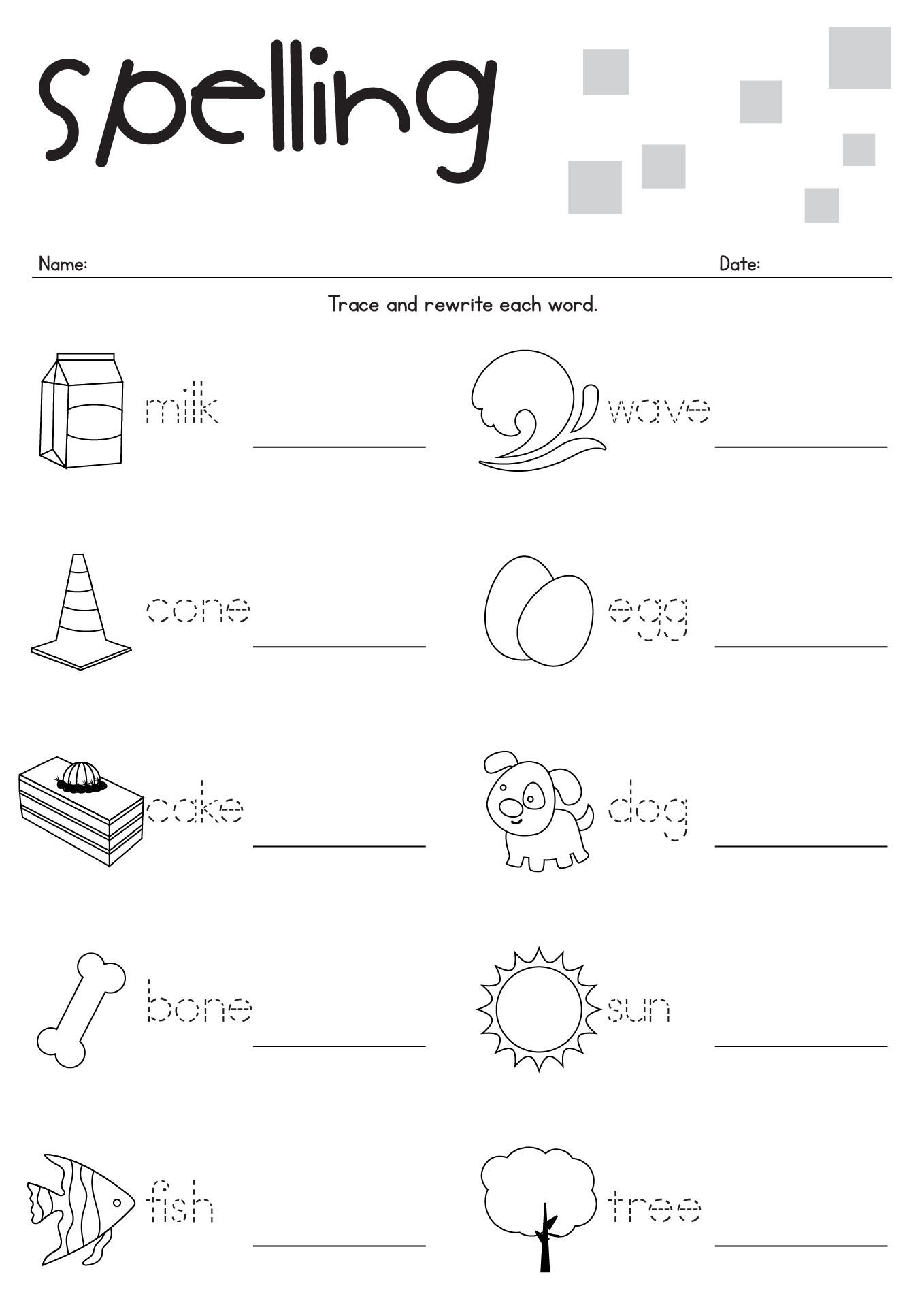 19 Best Images Of First Grade Spelling Test Worksheets 1st Grade 