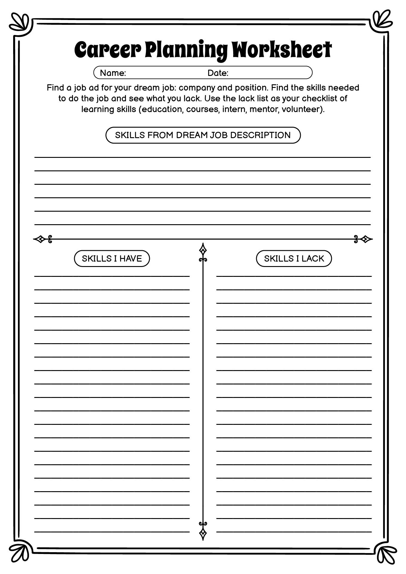 12 Best Images Of Career Activities Worksheets Career Exploration 