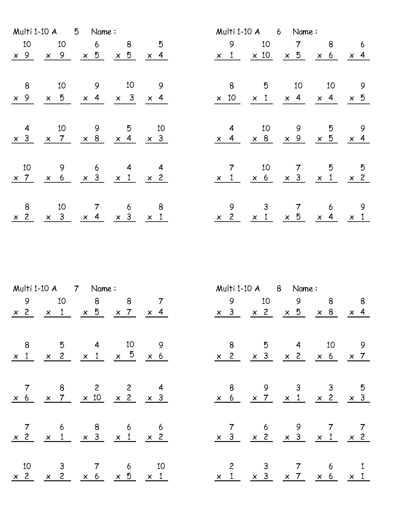 12 Best Images Of Triple Digit Multiplication Worksheets 2 Multiplication Worksheets Triple 