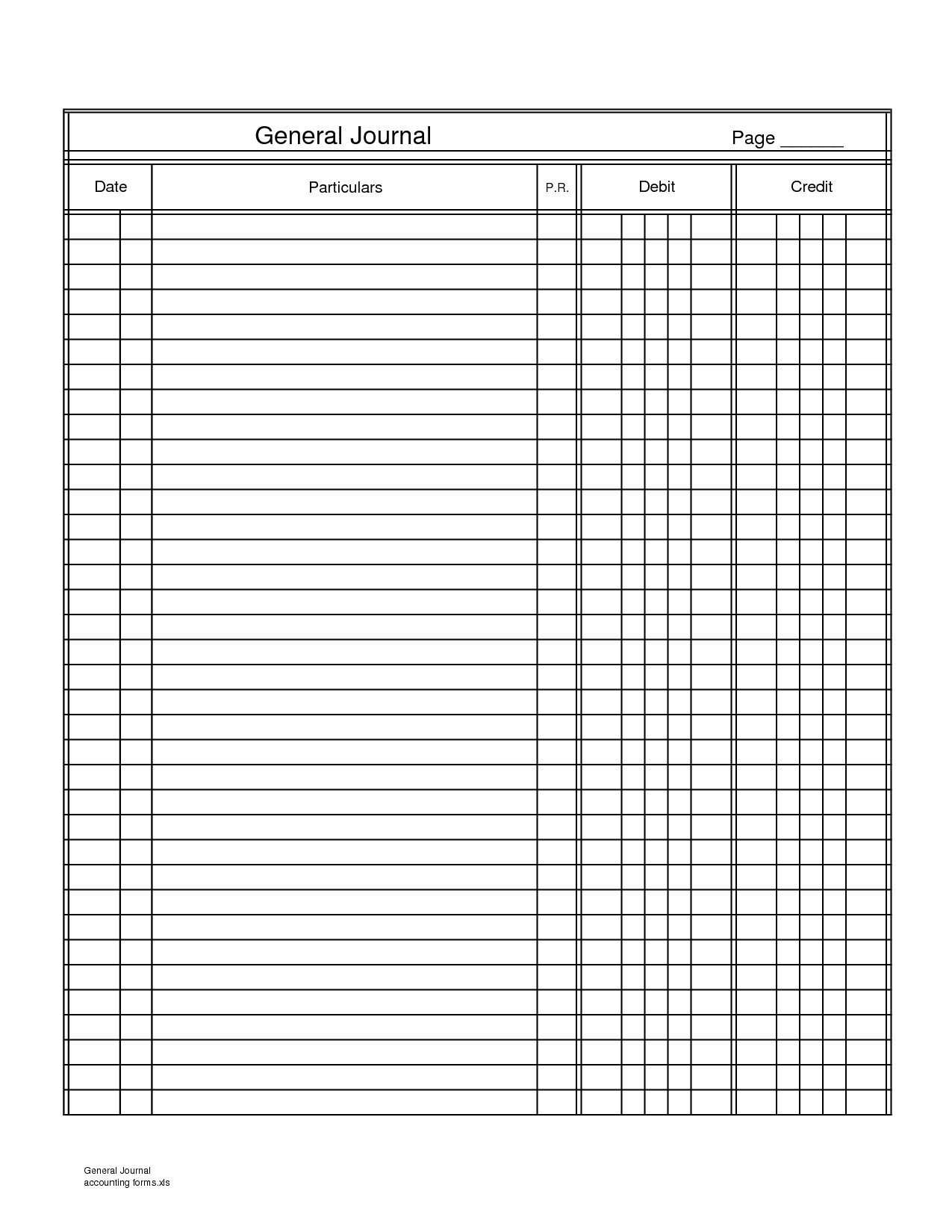 13 Best Images Of Accounting Worksheet Paper Free Printable General 