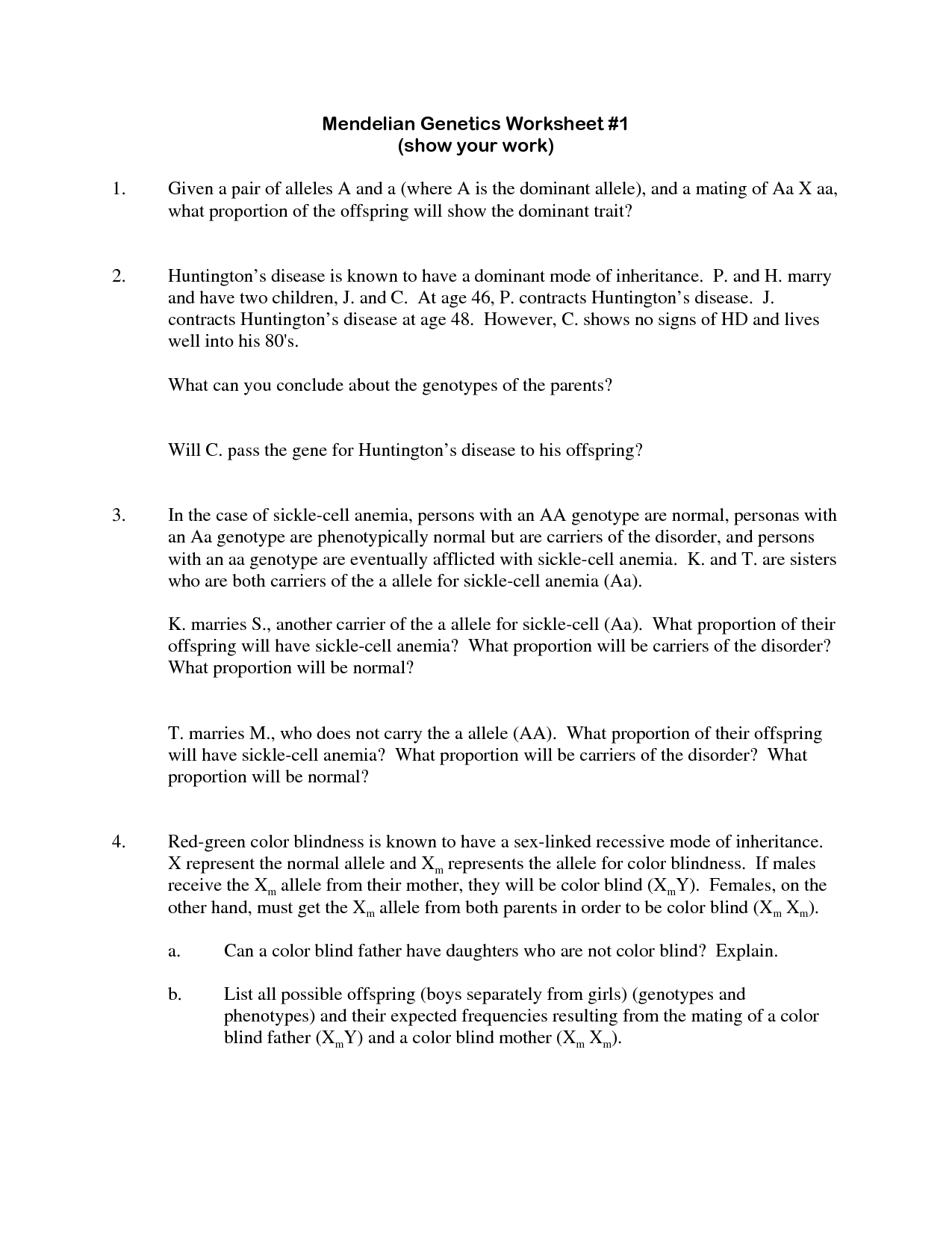 17 Best Images Of Genetics Challenge Answer Key Worksheet Bikini Bottom Genetics 2 Worksheet 