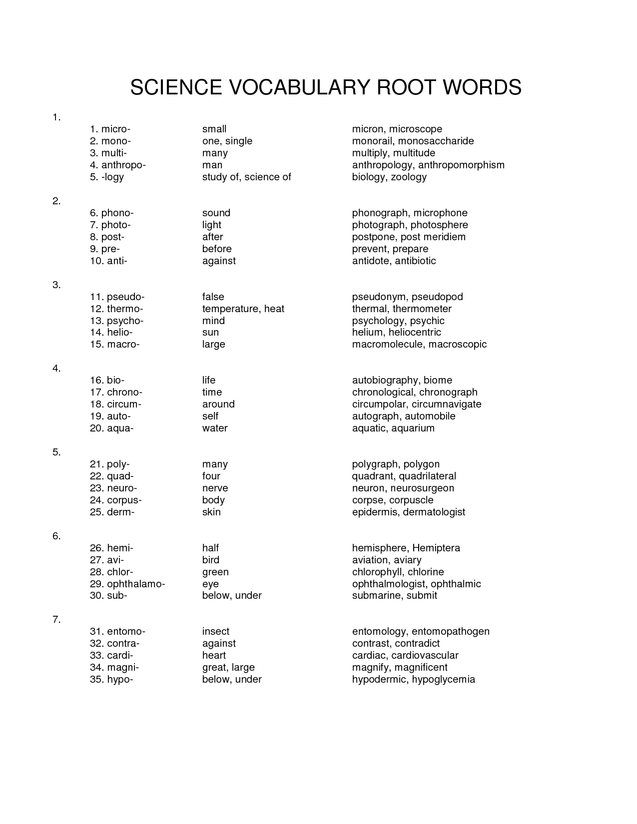 15 Best Images Of ROOT WORDS Worksheets ROOT WORDS Prefixes Suffixes 