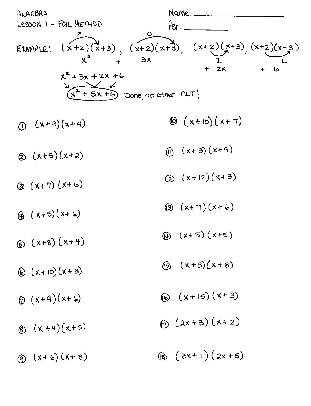 15 Best Images Of Factoring Polynomials Worksheet Generator Algebra 1 Factoring Problems And