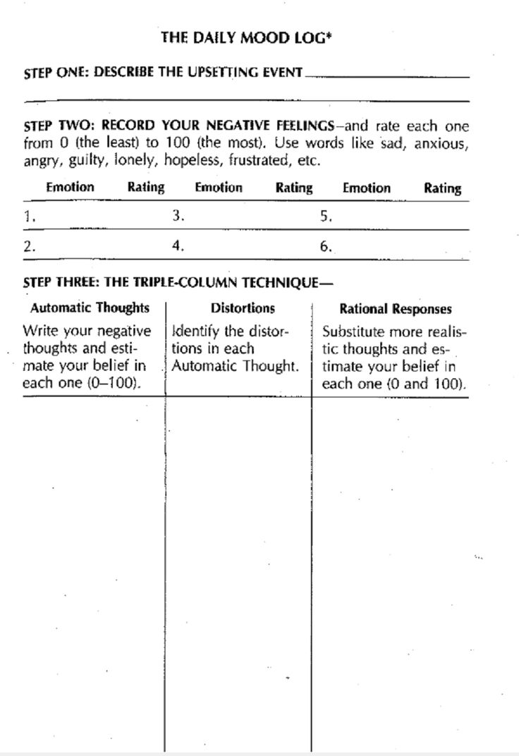 11 Best Images of Thought Record Worksheet - Blank Printable Calendar