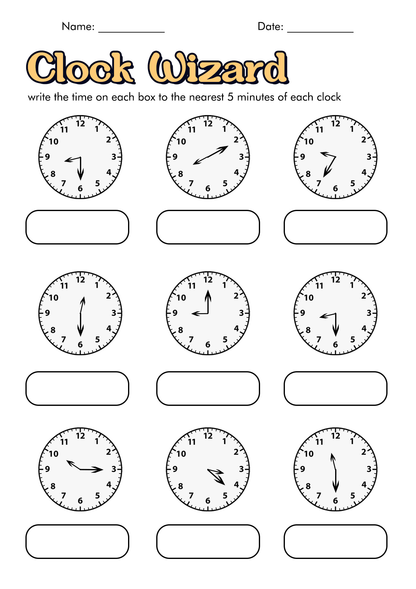 17 Best Images Of Clock Worksheets For Second Grade Math Second 