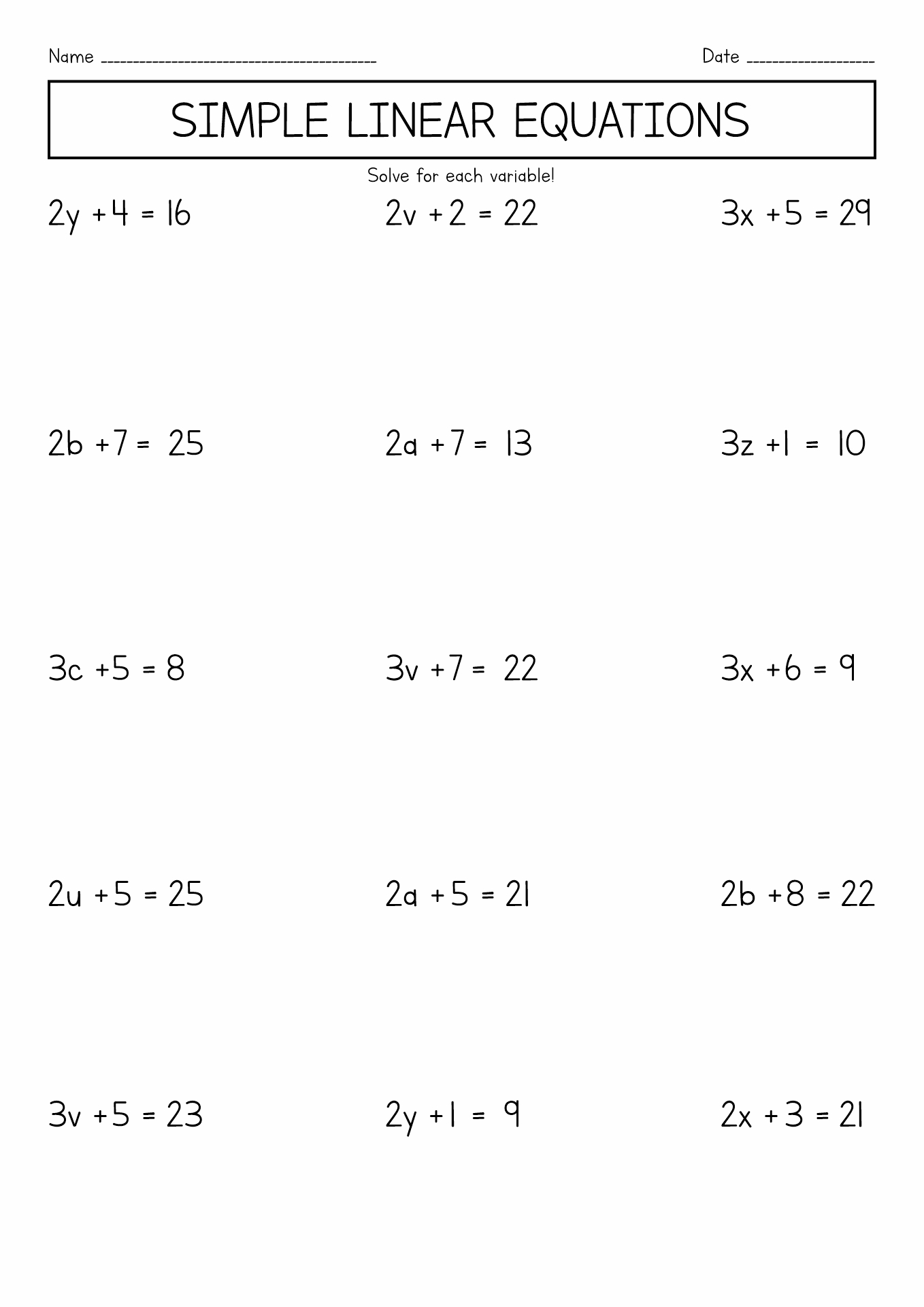 14 Best Images Of Pre Algebra 7th Grade Math Worksheets 7th Grade Math Algebra Equations