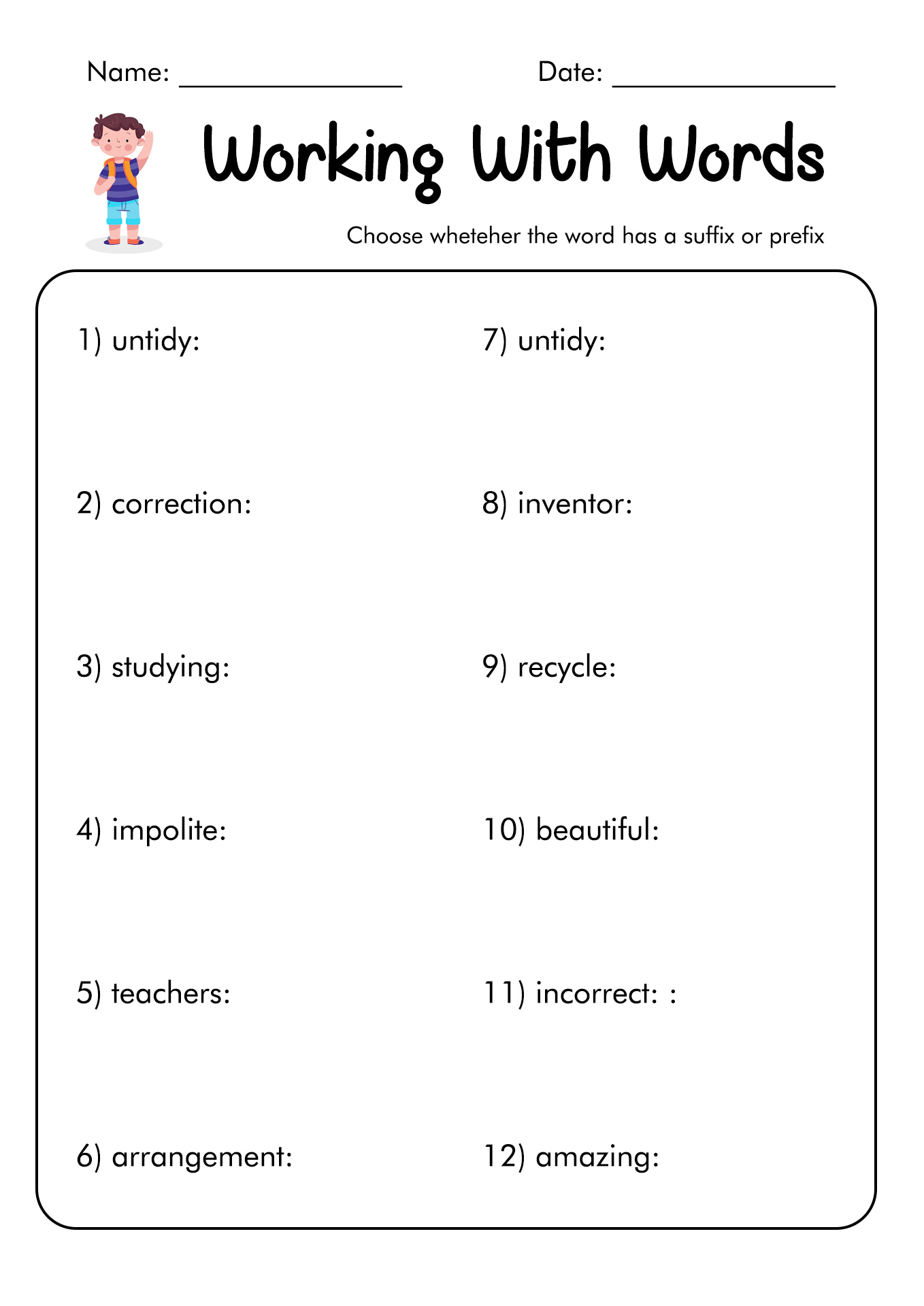 19 Best Images Of Free Printable Prefix Worksheets 4th Grade Prefix 