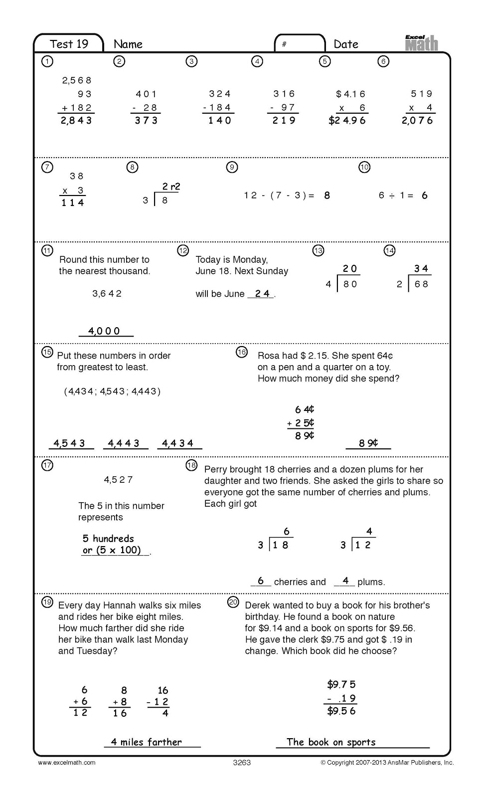 12 Best Images Of 6 Grade Math Test Worksheets 6th Grade Math Worksheets Fractions 4th Grade