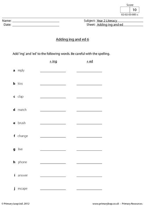 9 Best Images Of Adding ING To Words Worksheet Adding Ed And ING To Words Worksheets ING 