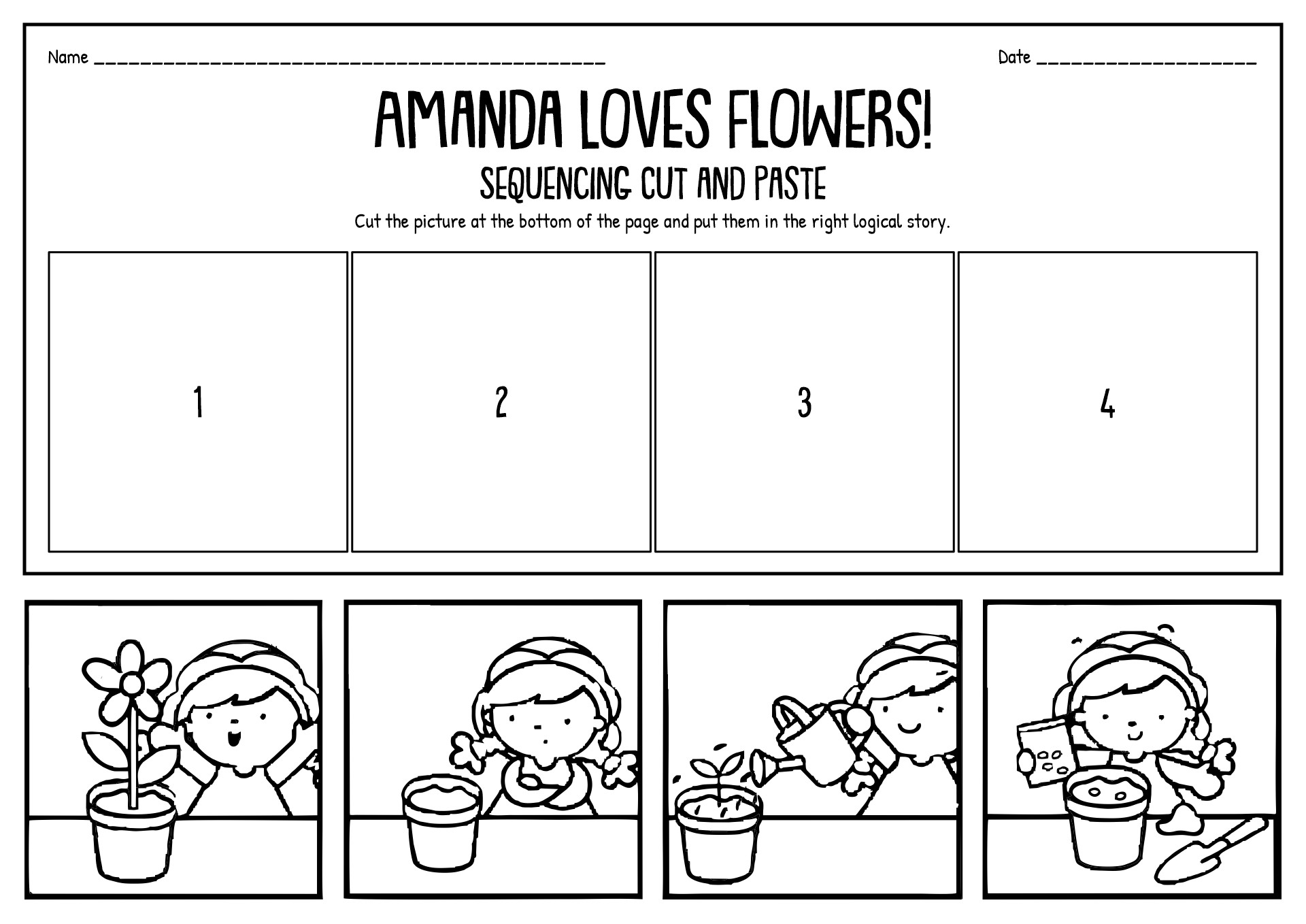 Sequence Cut And Paste Free Printables Free Printable Templates