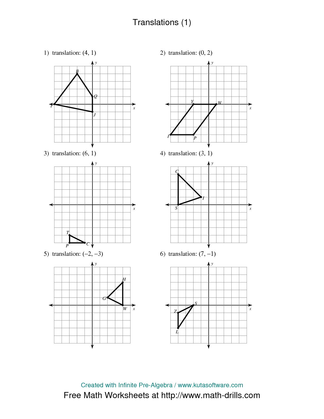 7 Best Images Of Geometry Translations Worksheet Geometry Translation Reflection Rotation
