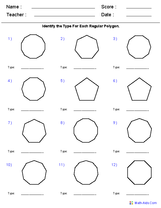 11 Best Images Of Polygon Shapes Worksheets Polygons Shapes Sides And Names Regular Polygon