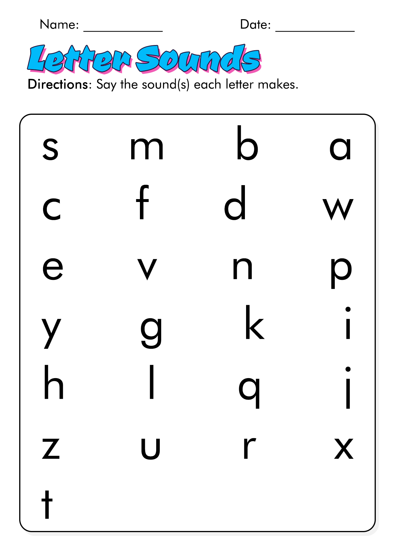 16 Best Images Of Letter Recognition Assessment Worksheet Alphabet Letter Review Worksheets 