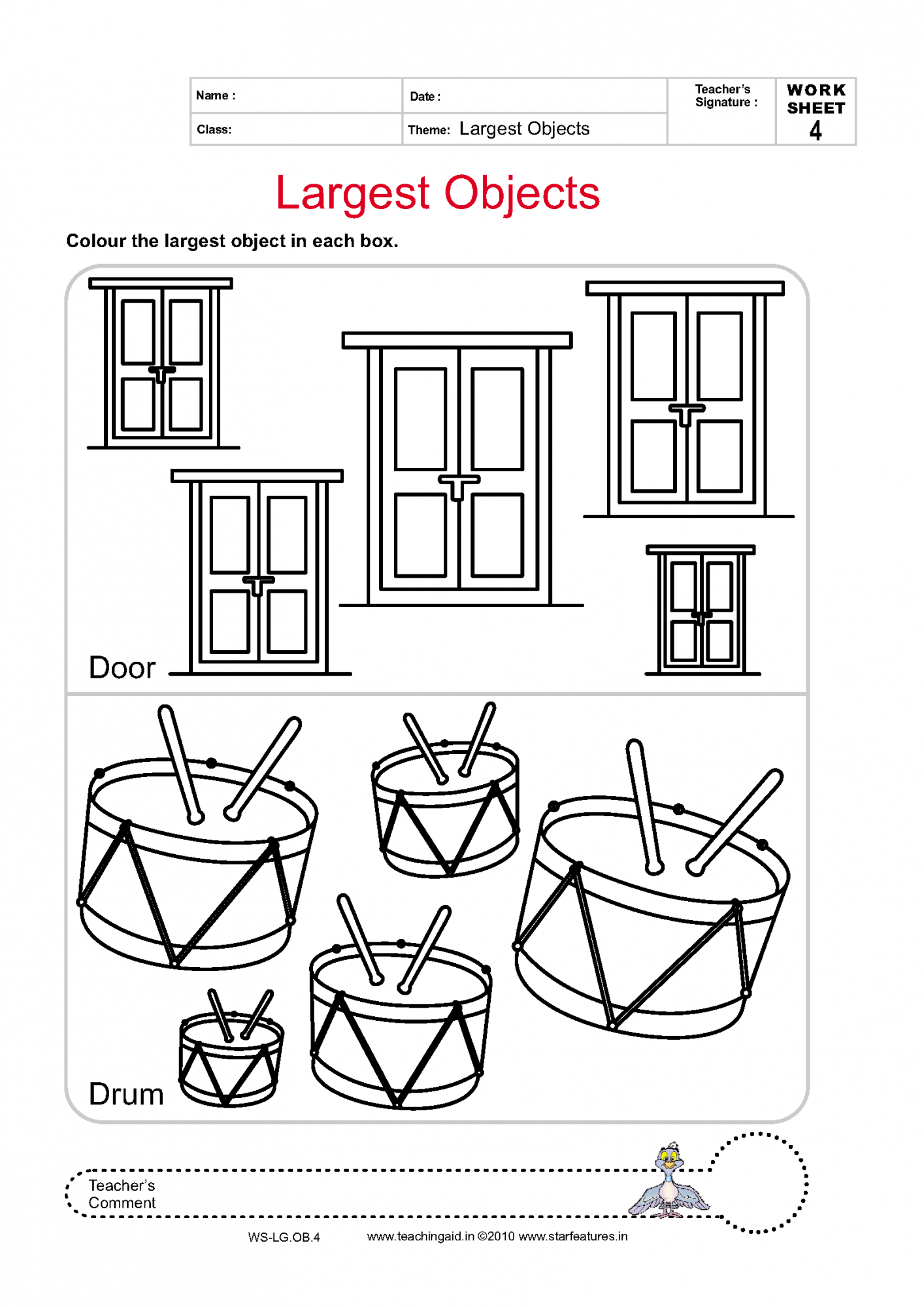 15 Best Images Of Biggest Circle The Object Worksheet Comparing Numbers Kindergarten