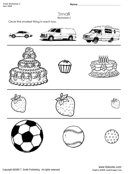 15 Best Images of Biggest Circle The Object Worksheet - Comparing