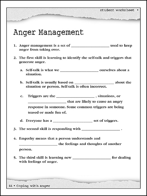 10 Best Images of Costs Of Anger Worksheet - Anger Management Skills