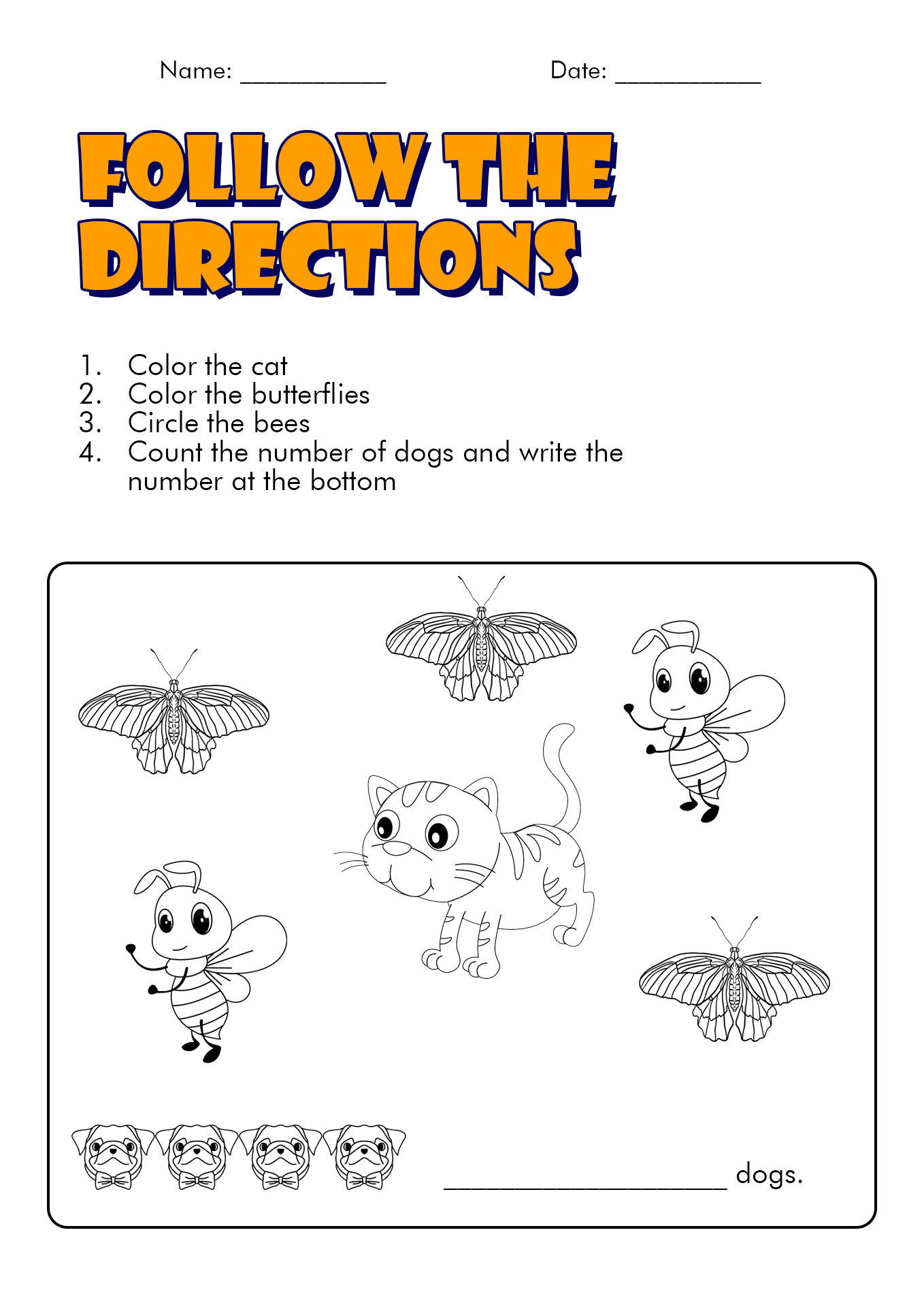 15 Best Images Of Following Directions First Grade Worksheets Ordinal Numbers Worksheet
