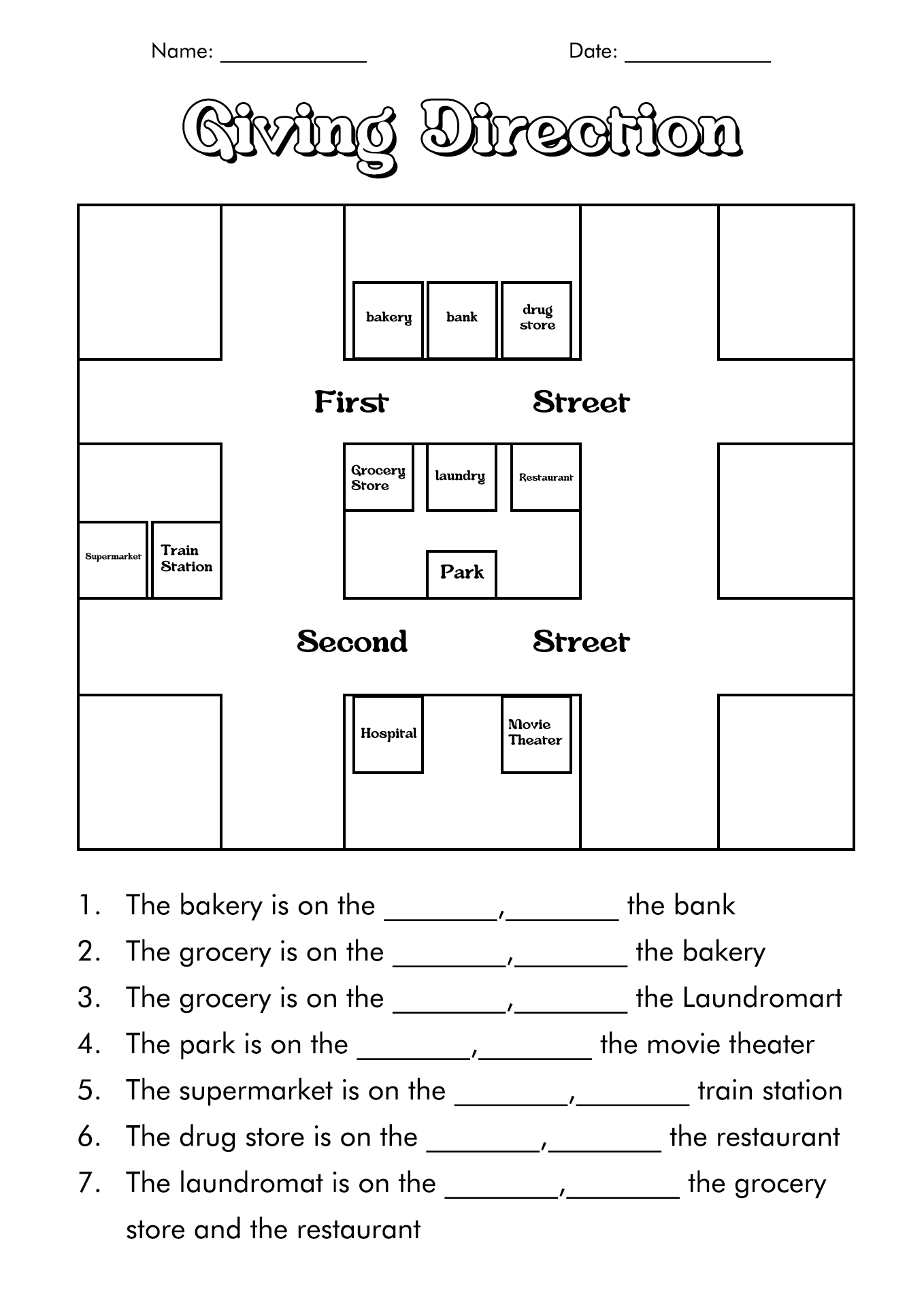 Map Directions Worksheets For Grade 2 Kidsworksheetfun Vrogue