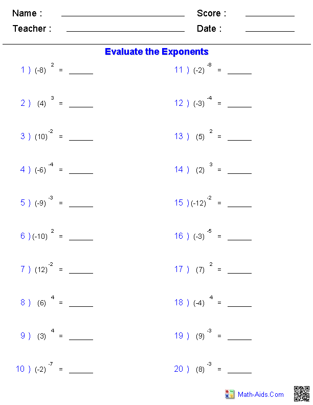 Adding Rational Numbers Worksheet