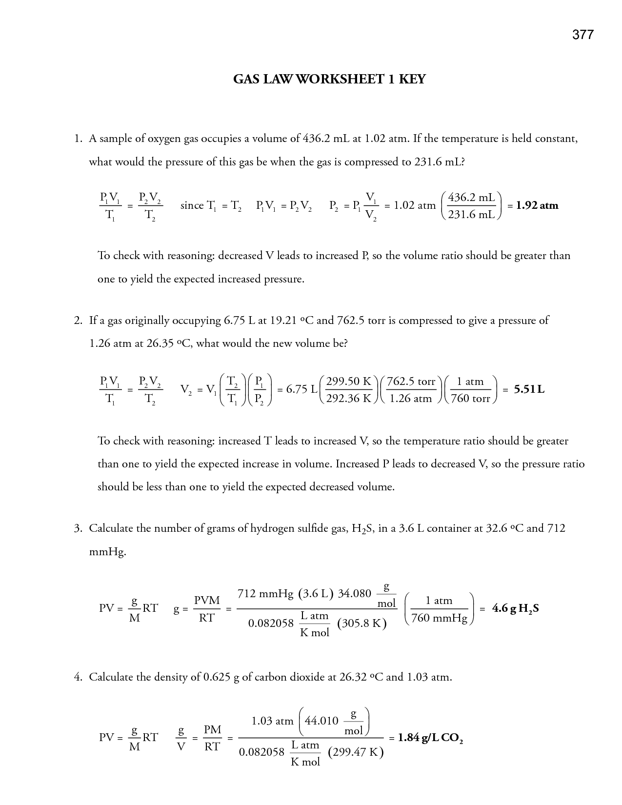 8 Best Images Of Gas Laws Worksheet Answer Key Ideal Gas Law 