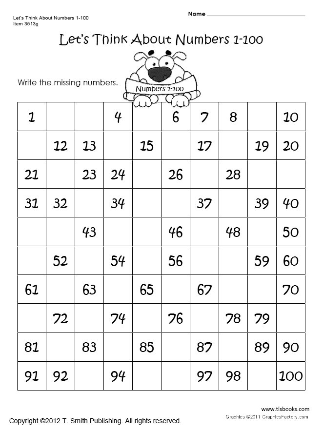 18 Best Images Of 1 To 100 Backward Missing Number Worksheets Missing Numbers 1 100 Worksheet