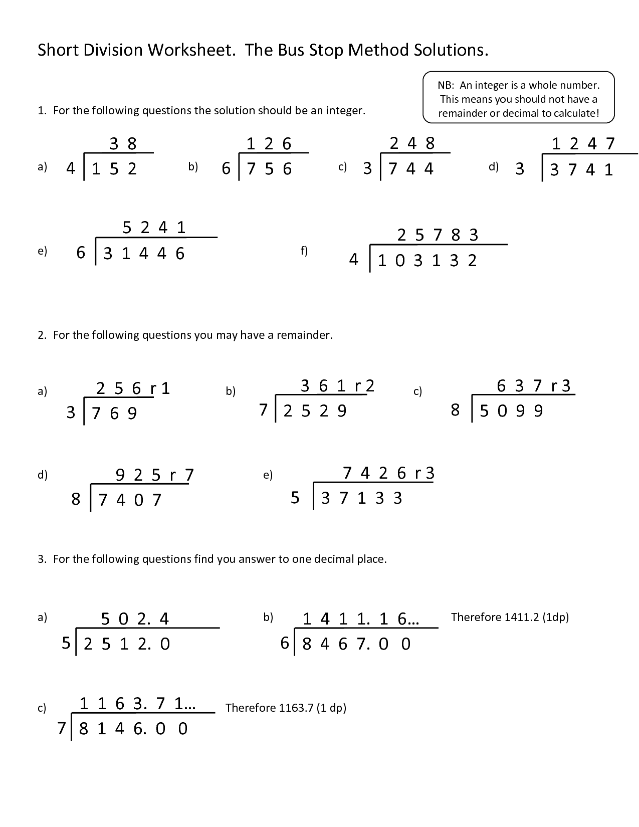 13 Best Images Of Division With Remainders Worksheets Long Division 