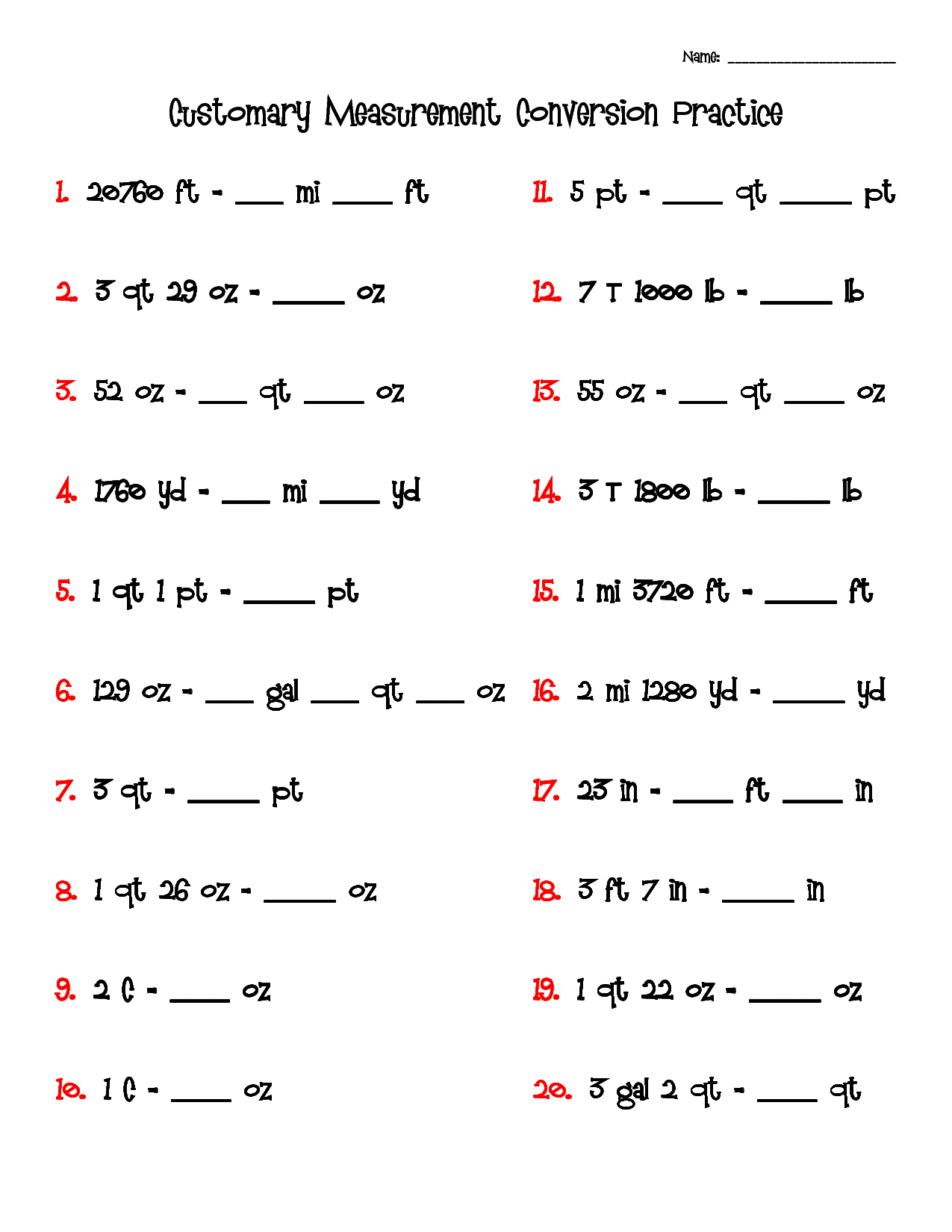 13-best-images-of-yards-to-inches-worksheets-customary-unit