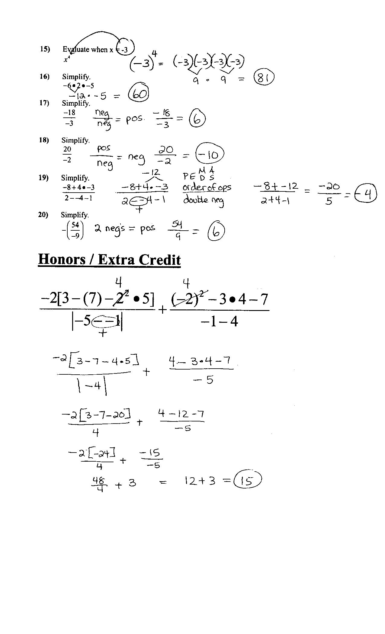 16 Best Images Of Pre Algebra Integers Worksheets Pre Algebra 