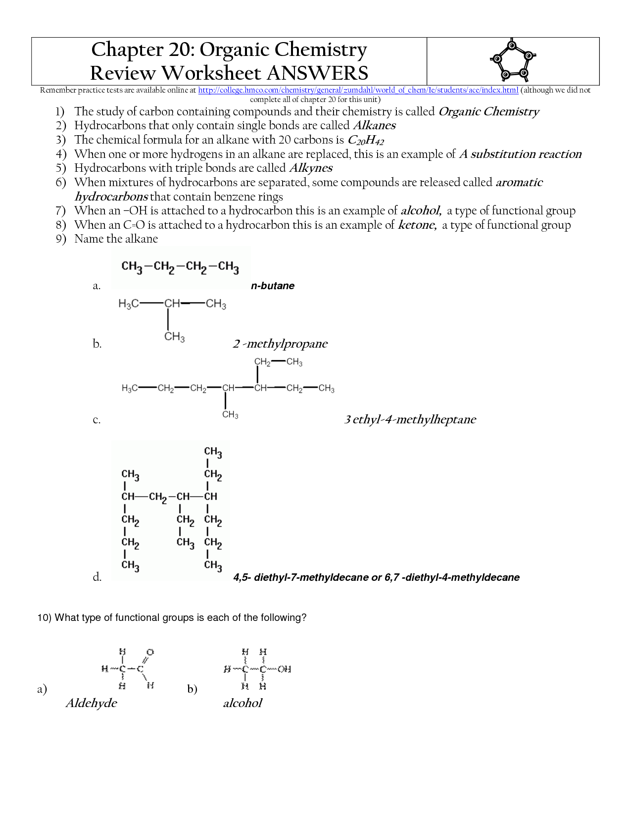 17 Best Images Of Organic Compound Worksheet Answers Biology Biology Organic Molecules 