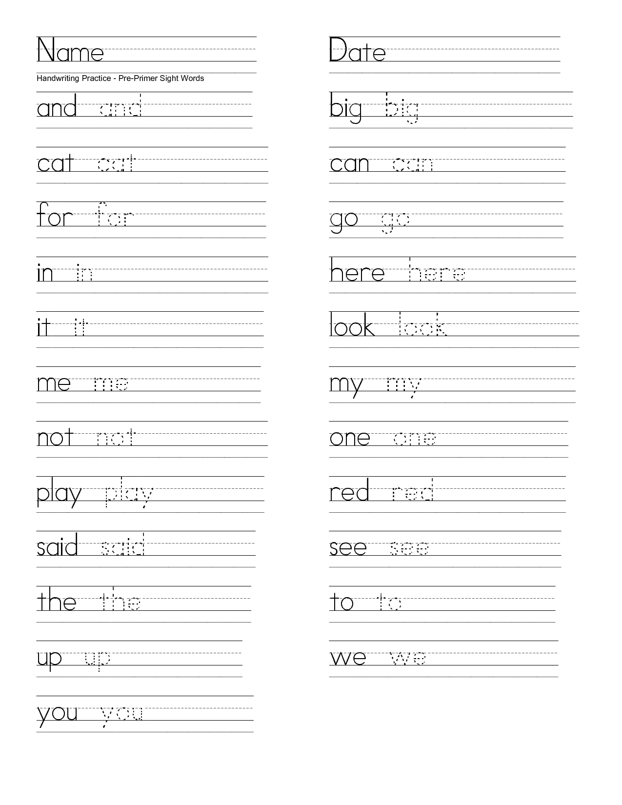 9 Best Images Of Dolch Words Worksheets Dolch Sight Words Activity Worksheets Sight Word 