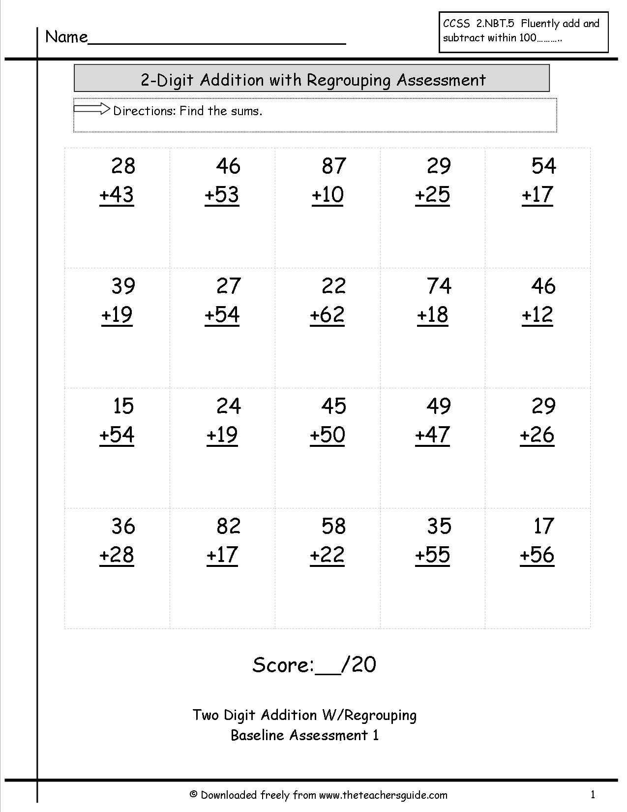 11 Best Images Of 4 Digit Subtraction With Regrouping Worksheet Addition With Regrouping Boxes