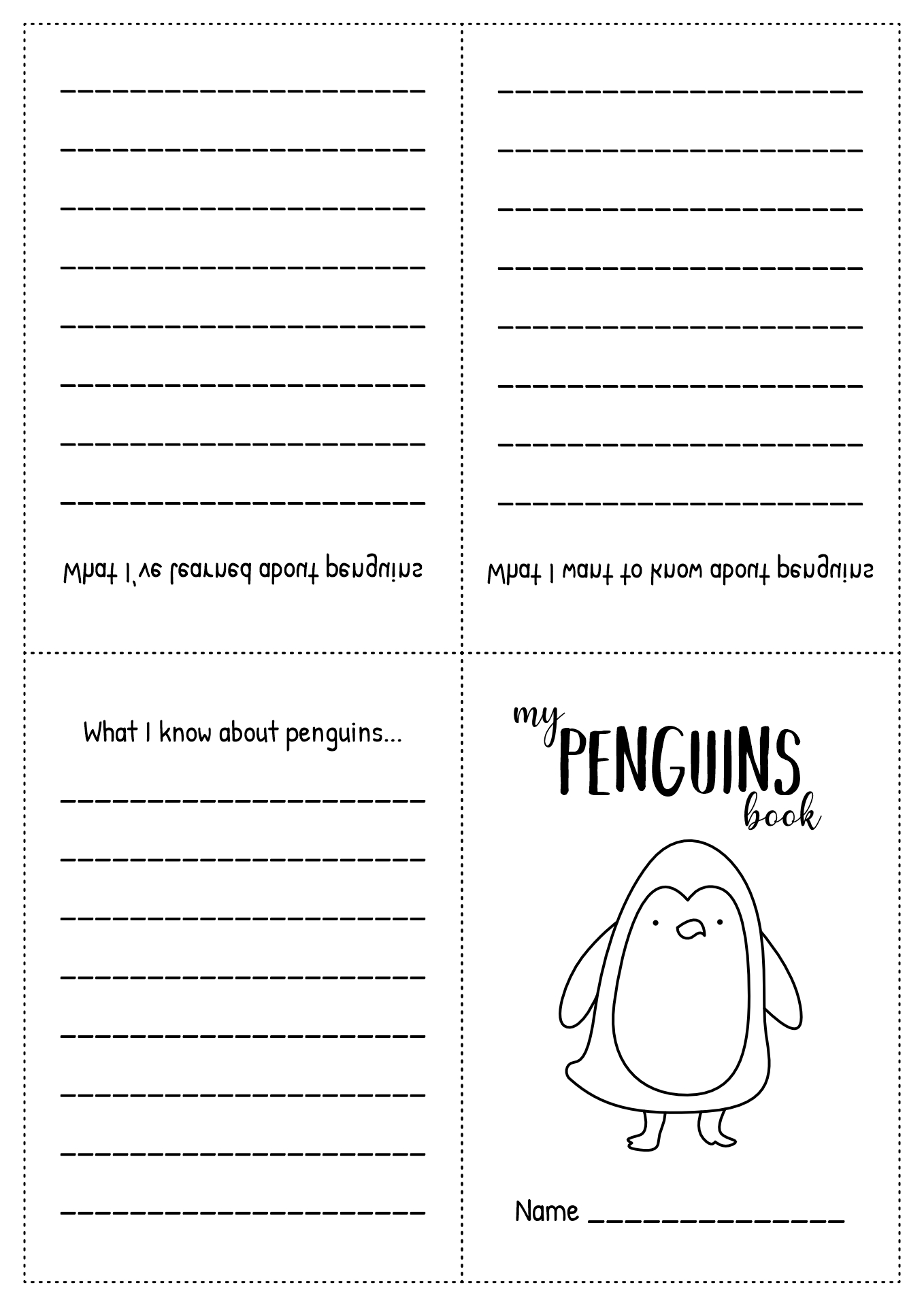 10 Best Images of Penguin Preschool Worksheets - Penguin Parts, Penguin