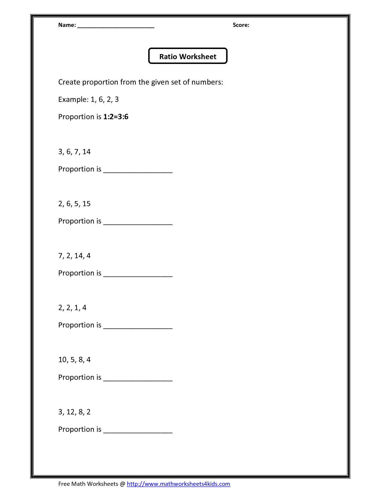 12 Best Images Of Ratio And Proportion Worksheets PDF Common And Proper Nouns Worksheets