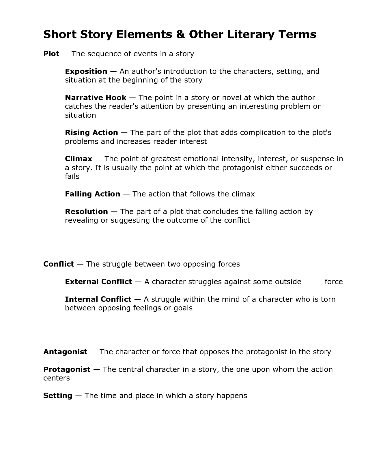 17 Best Images Of Short Story Literary Elements Worksheet Story 