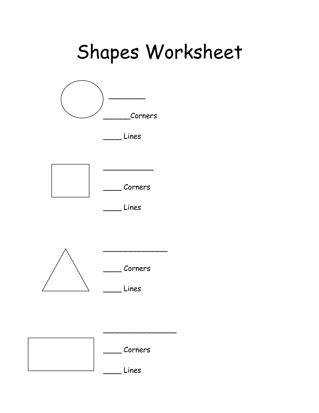 8 Best Images Of Shapes Worksheets For First Grade Math Shapes Worksheet First Grade 3D