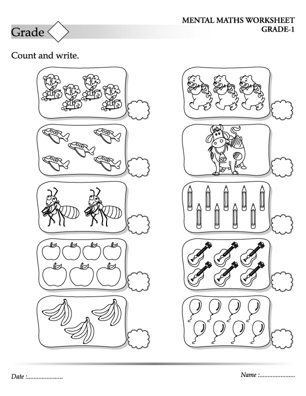 12 Best Images Of Number Matching 1 10 Worksheets Kindergarten Count And Write Number