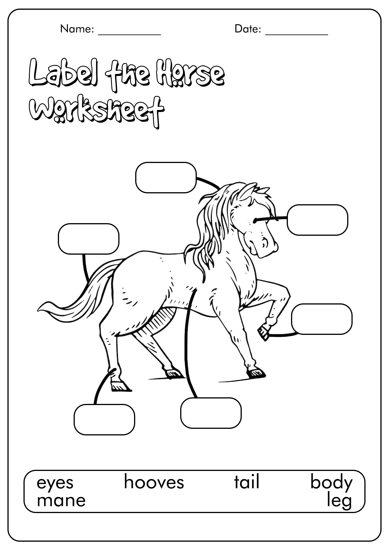 18 Best Images of Horse Study Worksheets - Horse Riding Posture
