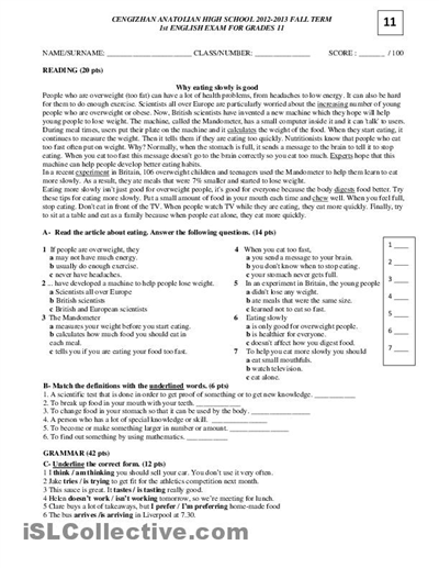 13 Best Images Of 11th Grade English Worksheets 11th Grade Math 