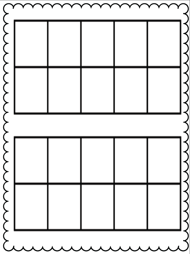 Ten Frame Worksheets For Kindergarten Printable Kindergarten Worksheets