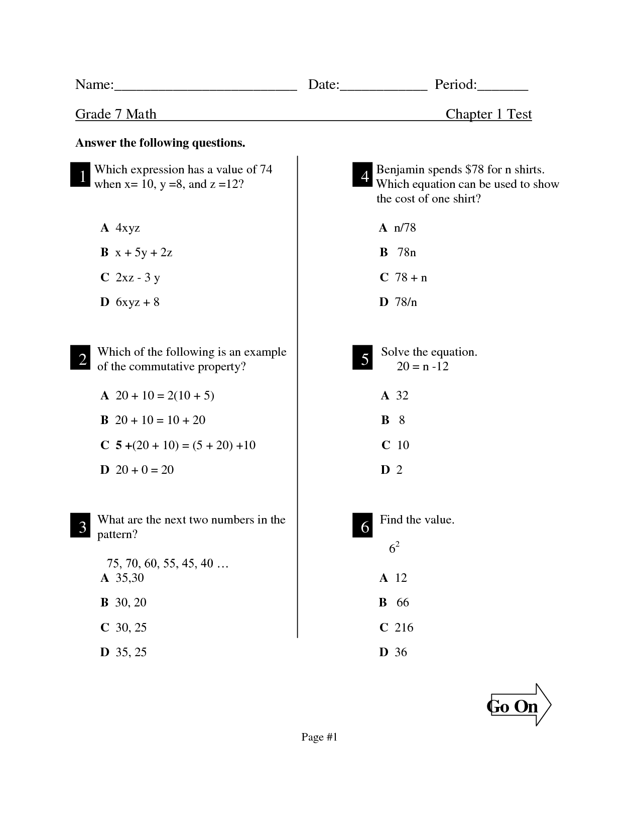 14 Best Images Of 7th Grade Math Worksheets 7th Grade Math Worksheets 